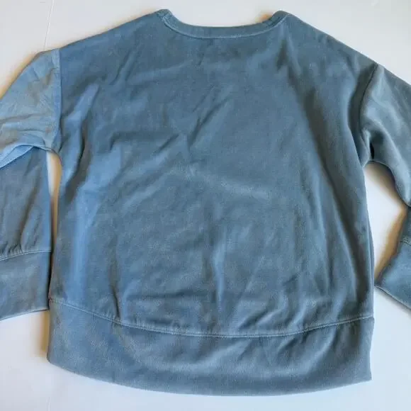 Gap Kids Blue Velour Pajamas 6 - Picture 8 of 13